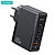 USAMS US-CC163 T50 επιτοίχιος φορτιστής GaN Fast Charger 100W 4 x Ports 1 x USB-A και 3 x Type-C (CC163TC01) μαύρο