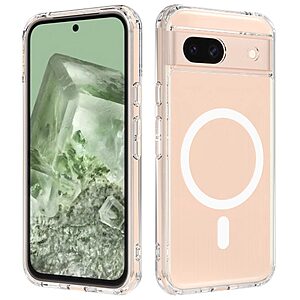 Θήκη Google Pixel 8a 5G OEM Silicone Sockproof συμβατό με MagSafe φορτιστή Transparent Πλάτη TPU