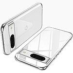 Θήκη Google Pixel 8a 5G OEM Silicone Sockproof V6 Anti-Slip Transparent Πλάτη TPU - Image 2