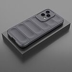 Θήκη Honor 200 Lite 5G Mad Mask Rugged Armor από σκληρό Premium TPU γκρι σκούρο - Image 3