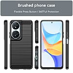 Θήκη Honor 90 Smart 5G Mad Mask Brushed TPU Carbon Πλάτη μαύρο - Image 2