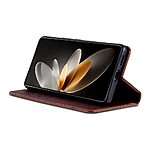 Θήκη Huawei Pura 70 AZNS Litchi Retro V4 Texture Leather με βάση στήριξης, υποδοχές καρτών και μαγνητικό κούμπωμα καφέ - Image 3