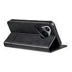 Θήκη Huawei Pura 70 AZNS Litchi Retro V4 Texture Leather με βάση στήριξης, υποδοχές καρτών και μαγνητικό κούμπωμα μαύρο - Image 4