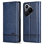 Θήκη Huawei Pura 70 AZNS Litchi Retro V4 Texture Leather με βάση στήριξης