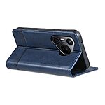 Θήκη Huawei Pura 70 AZNS Litchi Retro V4 Texture Leather με βάση στήριξης, υποδοχές καρτών και μαγνητικό κούμπωμα μπλε - Image 4