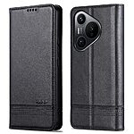 Θήκη Huawei Pura 70 Pro AZNS Litchi Retro V4 Texture Leather με βάση στήριξης