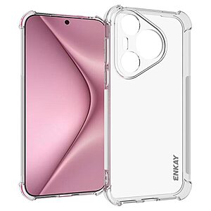 Θήκη Huawei Pura 70 Pro ENKAY Enkay Silicone Sockproof Anti-Slip Transparent Πλάτη TPU