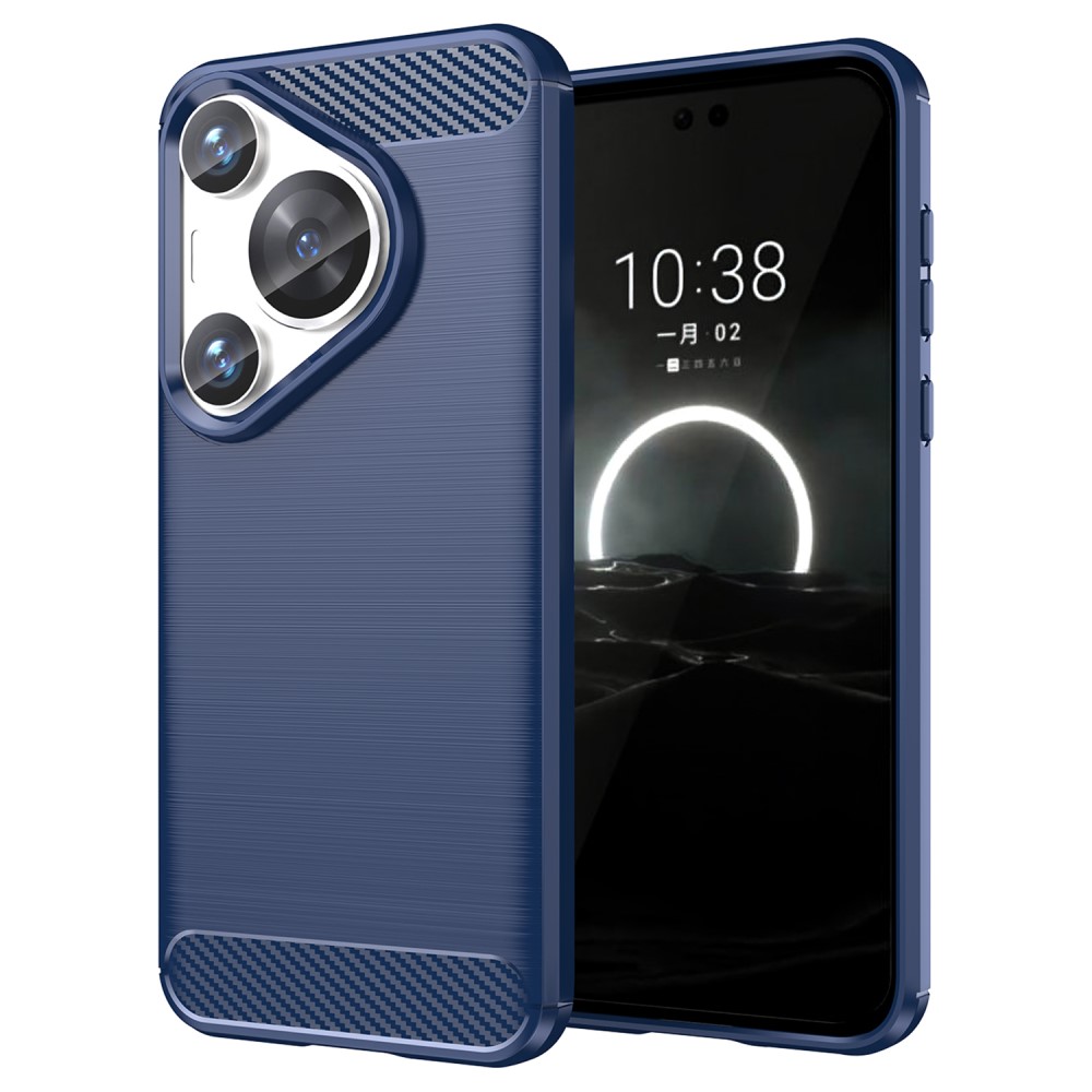 Θήκη Huawei Pura 70 Pro Mad Mask Brushed TPU Carbon Πλάτη μπλε Θήκη Huawei Pura 70 Pro Mad Mask Brushed TPU Carbon Πλάτη μπλε