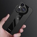 Θήκη Huawei Pura 70 Q.COO Imprinted Series Πλάτη με ανάγλυφη επιφάνεια από Premium TPU μαύρο - Image 3