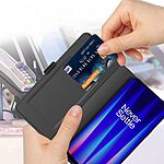 Θήκη OnePlus Nord N30 SE 5G OEM Skin Pro ultra thin V2 με βάση στήριξης, υποδοχή καρτών και μαγνητικό κούμπωμα Flip Wallet από συνθετικό δέρμα και TPU μαύρο - Image 5