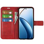 υποδοχές καρτών και μαγνητικό κούμπωμα Flip Wallet από συνθετικό δέρμα κόκκινο