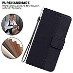 Θήκη Realme 12+ 5G Mad Mask Leather Wallet Case Geometry Style με βάση στήριξης, υποδοχές καρτών και μαγνητικό κούμπωμα Flip Wallet από συνθετικό δέρμα μαύρο - Image 4