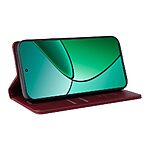 Θήκη Realme 12+ 5G YIKATU Folio Series με βάση στήριξης, υποδοχή καρτών και μαγνητικό κούμπωμα Flip Wallet από συνθετικό δέρμα και TPU κόκκινο σκούρο - Image 4