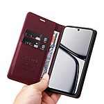 Θήκη Realme C65 YIKATU Folio Series με βάση στήριξης, υποδοχή καρτών και μαγνητικό κούμπωμα Flip Wallet από συνθετικό δέρμα και TPU κόκκινο σκούρο - Image 5