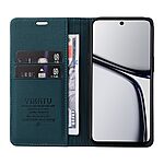 υποδοχή καρτών και μαγνητικό κούμπωμα Flip Wallet από συνθετικό δέρμα και TPU πράσινο