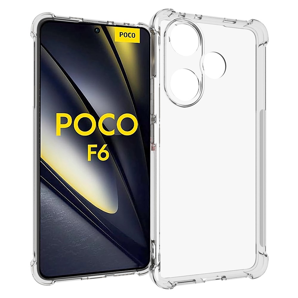 Θήκη Xiaomi Poco F6 5G OEM Silicone Sockproof V10 Anti-Slip Transparent Πλάτη με ενισχυμένες γωνίες TPU Θήκη Xiaomi Poco F6 5G OEM Silicone Sockproof V10 Anti-Slip Transparent Πλάτη με ενισχυμένες γωνίες TPU