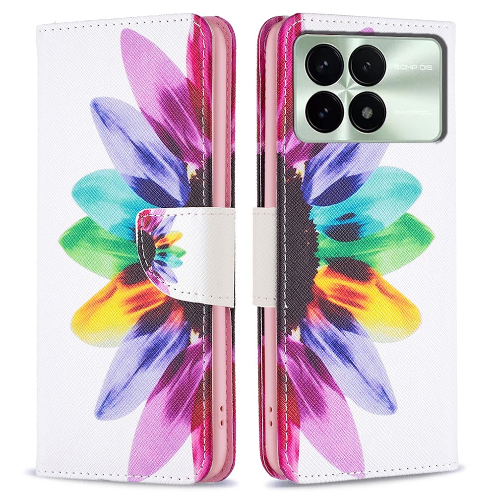 Θήκη Xiaomi Poco F6 Pro 5G OEM Colorful Petals με βάση στήριξης Θήκη Xiaomi Poco F6 Pro 5G OEM Colorful Petals με βάση στήριξης
