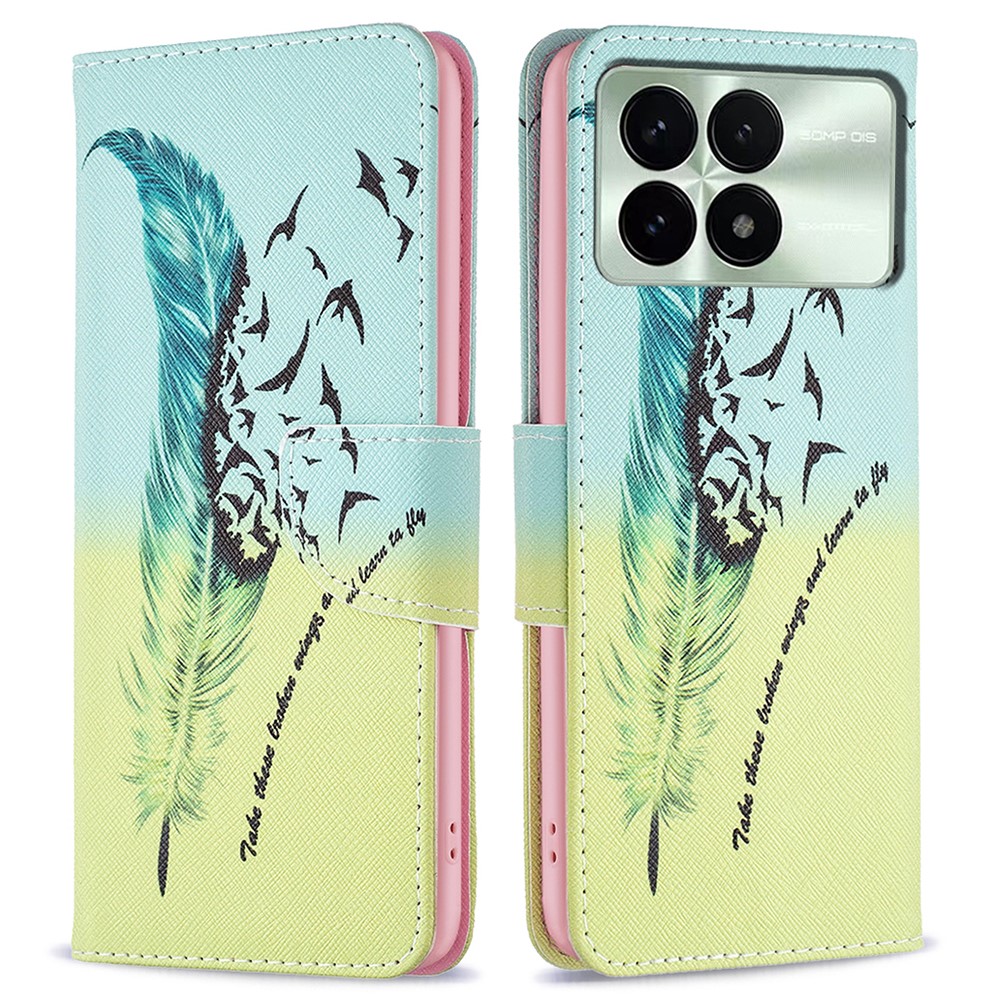 Θήκη Xiaomi Poco F6 Pro 5G OEM Feather & Birds με βάση στήριξης Θήκη Xiaomi Poco F6 Pro 5G OEM Feather & Birds με βάση στήριξης