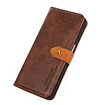 Θήκη Xiaomi Redmi 13 / Poco M6 KHAZNEH Leather Wallet Golden Clasp με βάση στήριξης, υποδοχές καρτών και μαγνητικό κούμπωμα καφέ - Image 4
