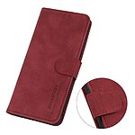 Θήκη Xiaomi Redmi 13 / Poco M6 KHAZNEH Litchi Skin Texture Leather με βάση στήριξης, υποδοχές καρτών και μαγνητικό κούμπωμα κόκκινο - Image 5