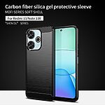 Θήκη Xiaomi Redmi 13 / Poco M6 MOFI Brushed V2 TPU Carbon Πλάτη μαύρο - Image 3