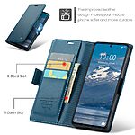 Θήκη Xiaomi Redmi Note 13 Pro 5G / Poco X6 5G CASEME 023 Series Πορτοφόλι με βάση στήριξης, υποδοχές καρτών και μαγνητικό κούμπωμα από συνθετικό δέρμα και TPU μπλε - Image 5