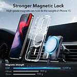 Θήκη iPhone 16 ESR Magnetic Series Silicone Sockproof συμβατή με MagSafe φορτιστή, Transparent Πλάτη TPU - Image 3