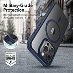 Θήκη iPhone 16 ESR Magnetic Series Silicone Sockproof συμβατή με MagSafe φορτιστή, Transparent Πλάτη TPU μπλε - Image 4