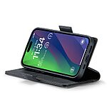 Θήκη iPhone 16 Plus CASEME 023 Series Πορτοφόλι με βάση στήριξης, υποδοχές καρτών και μαγνητικό κούμπωμα από συνθετικό δέρμα και TPU μαύρο - Image 3