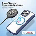 Θήκη iPhone 16 Pro DUX DUCIS Skin X Pro Series με βάση στήριξης, συμβατό με MagSafe φορτιστή υποδοχή καρτών και μαγνητικό κούμπωμα Flip Wallet από συνθετικό δέρμα και εσωτερικό TPU μπλε - Image 4