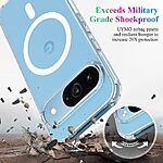 Θήκη Google Pixel 9 5G / Pixel 9 Pro 5G OEM Clear Style Sockproof συμβατό με MagSafe φορτιστή Transparent Πλάτη TPU - Image 4