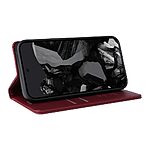 Θήκη Google Pixel 9 Pro XL 5G YIKATU Folio Series με βάση στήριξης, υποδοχή καρτών και μαγνητικό κούμπωμα Flip Wallet από συνθετικό δέρμα και TPU κόκκινο σκούρο - Image 4