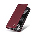 Θήκη Google Pixel 9 Pro XL 5G YIKATU Folio Series με βάση στήριξης, υποδοχή καρτών και μαγνητικό κούμπωμα Flip Wallet από συνθετικό δέρμα και TPU κόκκινο σκούρο - Image 5