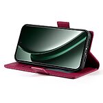 Θήκη Realme GT 6 5G / GT 6T 5G DIERFENG DF 010 Foldable Series με βάση στήριξης, υποδοχή καρτών και μαγνητικό κούμπωμα Flip Wallet από συνθετικό δέρμα και εσωτερικό TPU κόκκινο σκούρο - Image 4