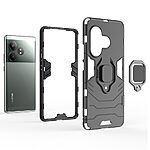 Θήκη Realme GT 6 5G / GT 6T 5G Mad Mask Πλάτη Thin Armor με Μαγνητικό δαχτυλίδι και Βάση στήριξης TPU μαύρο - Image 4