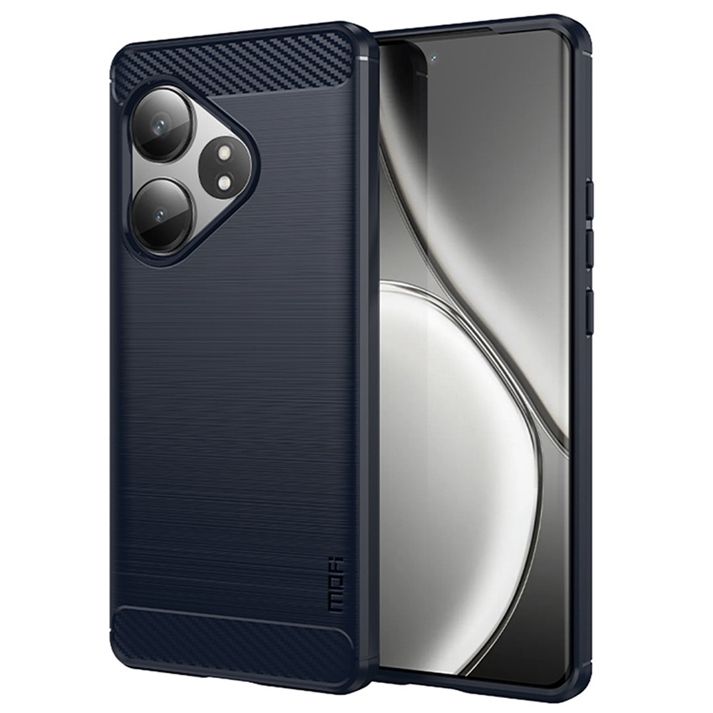 Θήκη Realme GT 6 5G / GT 6T 5G MOFI Brushed V2 TPU Carbon Πλάτη μπλε Θήκη Realme GT 6 5G / GT 6T 5G MOFI Brushed V2 TPU Carbon Πλάτη μπλε