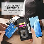 Θήκη Samsung Galaxy M35 5G DIERFENG DF 010 Foldable Series με βάση στήριξης, υποδοχή καρτών και μαγνητικό κούμπωμα Flip Wallet από συνθετικό δέρμα και εσωτερικό TPU μαύρο - Image 5