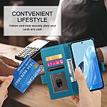 Θήκη Samsung Galaxy M35 5G DIERFENG DF 010 Foldable Series με βάση στήριξης, υποδοχή καρτών και μαγνητικό κούμπωμα Flip Wallet από συνθετικό δέρμα και εσωτερικό TPU μπλε - Image 5