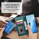 Θήκη Samsung Galaxy M35 5G DIERFENG DF 010 Foldable Series με βάση στήριξης, υποδοχή καρτών και μαγνητικό κούμπωμα Flip Wallet από συνθετικό δέρμα και εσωτερικό TPU πράσινο σκούρο - Image 5