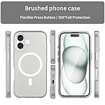 Θήκη iPhone 16 Mad Mask Λεπτή ματ ημιδιάφανη με ανθεκτικό TPU+PC υλικό και συμβατότητα MagSafe για άνετη φόρτιση λευκό - Image 3