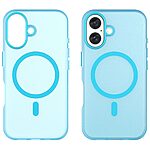 Θήκη iPhone 16 Mad Mask Λεπτή ματ ημιδιάφανη με ανθεκτικό TPU+PC υλικό και συμβατότητα MagSafe για άνετη φόρτιση μπλε - Image 2