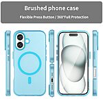 Θήκη iPhone 16 Mad Mask Λεπτή ματ ημιδιάφανη με ανθεκτικό TPU+PC υλικό και συμβατότητα MagSafe για άνετη φόρτιση μπλε - Image 3