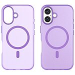 Θήκη iPhone 16 Mad Mask Λεπτή ματ ημιδιάφανη με ανθεκτικό TPU+PC υλικό και συμβατότητα MagSafe για άνετη φόρτιση μωβ σκούρο - Image 2