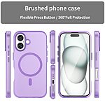 Θήκη iPhone 16 Mad Mask Λεπτή ματ ημιδιάφανη με ανθεκτικό TPU+PC υλικό και συμβατότητα MagSafe για άνετη φόρτιση μωβ σκούρο - Image 3