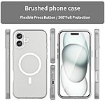 Θήκη iPhone 16 Plus Mad Mask Λεπτή ματ ημιδιάφανη με ανθεκτικό TPU+PC υλικό και συμβατότητα MagSafe για άνετη φόρτιση λευκό - Image 3