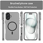 Θήκη iPhone 16 Plus Mad Mask Λεπτή ματ ημιδιάφανη με ανθεκτικό TPU+PC υλικό και συμβατότητα MagSafe για άνετη φόρτιση μαύρο - Image 3