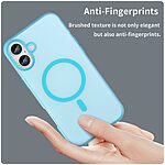 Θήκη iPhone 16 Plus Mad Mask Λεπτή ματ ημιδιάφανη με ανθεκτικό TPU+PC υλικό και συμβατότητα MagSafe για άνετη φόρτιση μπλε - Image 5