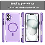 Θήκη iPhone 16 Plus Mad Mask Λεπτή ματ ημιδιάφανη με ανθεκτικό TPU+PC υλικό και συμβατότητα MagSafe για άνετη φόρτιση μωβ σκούρο - Image 3