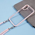 Θήκη iPhone 16 Plus OEM Soft Silicone Sockproof v4 πλάτη με κορδόνι από αντικραδασμικό TPU ροζ - Image 5