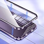 Θήκη iPhone 16 Pro Mad Mask μεταλλική με εσωτερικό μαγνήτη V2 και ανθεκτικό Tempered Glass 360° διπλής όψης με Camera Protection Lips χρυσό - Image 4